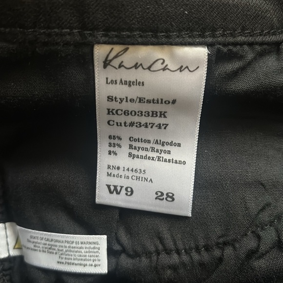 KanCan Estilo Black Cut Off Denim Distressed Jean Shorts Sz 28 W9 - Picture 2 of 4